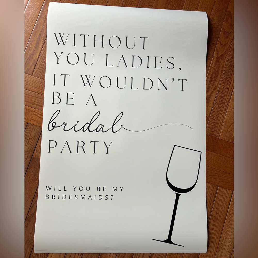 Bridesmaids proposal poster